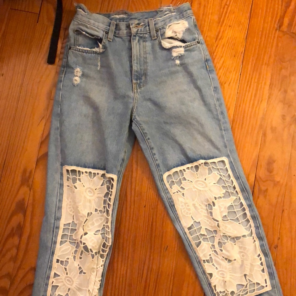LF vintage lace jeans